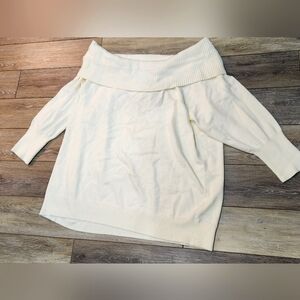 Torrid ivory off the shoulder soft 3/4 quarter sleeve top size 6X